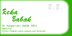 reka babak business card