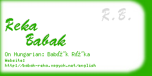 reka babak business card